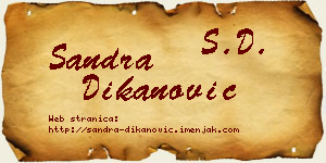 Sandra Dikanović vizit kartica